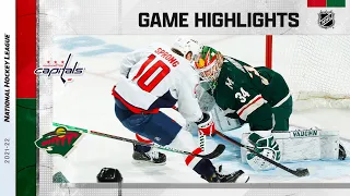 Capitals @ Wild 1/8/22 | NHL Highlights