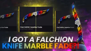 I HAVE MADE A FALCHION KNIFE MARBLE FADE ON HELLCASE!