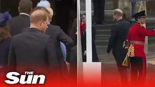 Harry arrives separately from William for coronation along with Prince Andrew