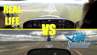 Real Life VS Microsoft Flight Simulator [with Sound comparison]
