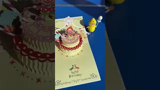 3d birthday cake with clown card birthday pop up greeting cards