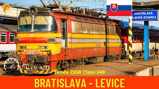 Cab ride Bratislava - Levice - Slovak Republic - train drivers view 4K