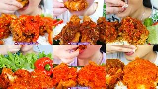 Kompilasi @HungryOliviaASMR Makan Ayam Geprek