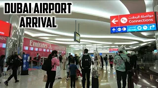 [4K] DUBAI AIRPORT Terminal 3 Arrival Full Tour | Emirates flight MALE TO DUBAI