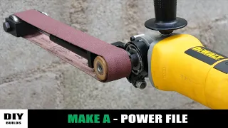 Angle Grinder HACK - Make A Simple Power File | Angle Grinder Belt Sander | DIY