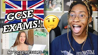 AMERICAN REACTS TO GCSE EXAMS/GCSE RESULTS! 😳