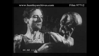 John Gielgud plays Hamlet.  Archive film 97712