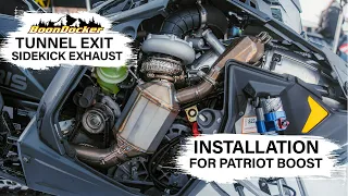 BoonDocker Tunnel Exit Sidekick Exhaust Installation for Patriot Boost