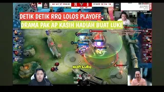 REACTION R7 DAN PAK AP RRQ LOLOS PLAYOFF || PAK AP LANGSUNG KASIH HADIAH BUAT LUKE #mpls13 #mlbb