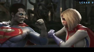 Injustice 2 - Бизарро против Пауэргёрл - Intros & Clashes (rus)