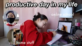 productive day in my life | online school, studying, & hair appt! Nicole Laeno