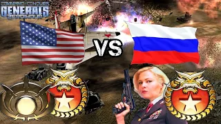 Команда из России против братьев из Америки [Generals Zero Hour] SUPER BATTLE 2v2