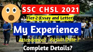 SSC CHSL 2021 Tier-2 My Experience in BHOPAL | Result Date | Attendance | Complete Details
