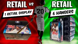 🚨AUTO /25 !!!🚨 CLOSEST BATTLE YET! 1 RETAIL DISPLAY BOX VS 6 HANGERS - 2024 TOPPS SERIES 1