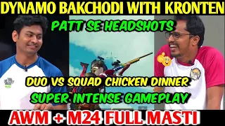 DYNAMO GAMING Full Masti And Bakchodi With KRONTEN DUO VS SQUAD, AWM + M24 Gameplay PUBG MOBILE