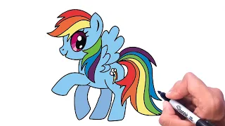 How to Draw Rainbow Dash | My Little Pony - Easy drawing