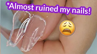 Nail Hack Gone Wrong 😭 Soft Gel Tip as Dual Form