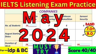 VERY HARD IELTS LISTENING PRACTICE TEST 09, 18 & 25 MAY 2024 WITH ANSWERS | IELTS | IDP & BC