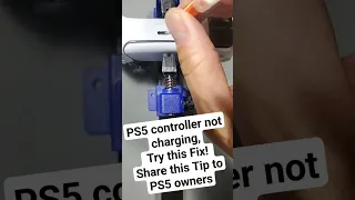 PS5 controller not charging, try this fix 🎮 #tech #gaming #PS5 #Playstation