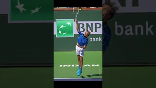 Medvedev: 3 Serve Types Compared. Slowmo video contrast rotation of flat, slice & kick serve #shorts