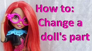 How to: Root the part / parting on doll hair [EASY: No thatching!] (by EahBoy)