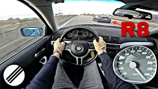 BMW E46 330i Top Speed Drive on German Autobahn 🏎