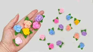 Easy and simple 🌹 How to crochet small roses in just 10 minutes // Amigurumi flowers