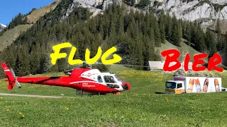 Flug Bier in den Schweizer Alpen - das Gute Schützengarten