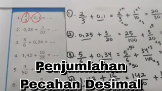 Penjumlahan Pecahan Desimal @ilmusaya