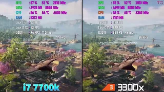 Ryzen 3 3300X vs Core i7 7700K Тест в играх