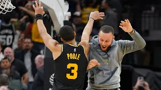 Poole Saves Warriors Go Ahead 3 as Curry, Klay Sits vs Spurs! 2021-22 NBA Season