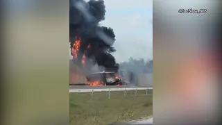 Video shows aftermath of Florida plane crash