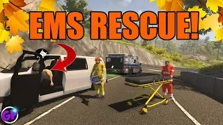 EMS RESPONDS TO A MAJOR ACCIDENT! WITH SPENCER TV | FLASHING LIGHTS   Garrett Plays