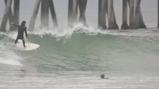 Surfing HB Pier | April 24th | 2018 (RAW)