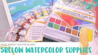 Worth Your $$? 5Below Watercolor Sets & Papers- Unbox & Swatch Review