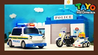 はたらくくるま タヨ l #5 警察署を作る l ちびっこバス タヨ l おもちゃブロックプレイ