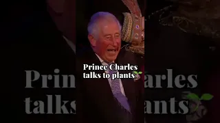 HRH Prince Charles talking to plants.