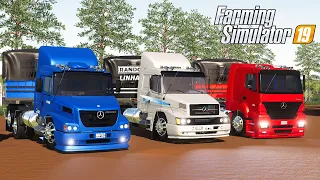 VENDENDO NOSSA COLHEITA COM FROTA DA MERCEDES | Farming Simulator 19 | Estância São Carlos 94