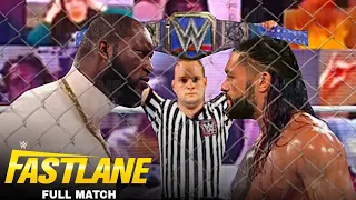 WWE March 16, 2021 - Roman Reigns Vs Omos Jordan Omogbehin : Steel Cage - Universal Championship