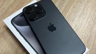 Распаковка iPhone 15 Pro Titanium Black