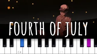 Fourth Of July ~ Sufjan Stevens #piano tutorial