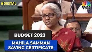 FM Nirmala Sitharaman Announces Mahila Samman Saving Certificate | Digital | Budget 2023 | CNBC-TV18