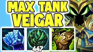 WTF! MAX TANK VEIGAR = OVER 1200 AP??? MAX AP TANK VEIGAR STRATEGY! - League of Legends Gameplay