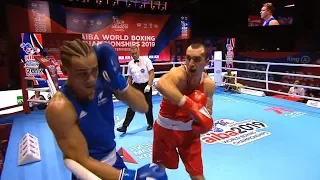 Round of 16 (91kg)  GADZHIMAGOMEDOV MUSLIM (RUS) vs NYIKA David Kieran (NZL) /AIBA World 2019