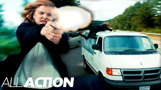 Hit Girl Chases The Bad Guys (Car Chase) | Kick-Ass 2 (2013) | All Action