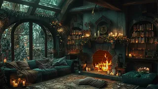 Cozy Night with Relaxing Fireplace  & Crackling Fire Sounds 3 Hours 🔥 Warm Fireplace Ambience