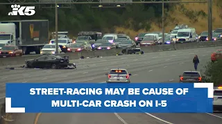 Street-racing may be cause of multi-vehicle crash on I-5, investigators say