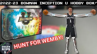 HUNT FOR WEMBANYAMA! 2022-23 Bowman University Inception Hobby Box Review!