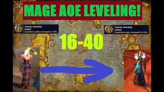 WOTLK CLASSIC - MAGE AOE LEVELING 1-40! (MOSTLY HORDE)