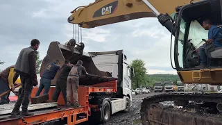 Transporting The Caterpillar 385C Excavator To Our New Construction Site -Sotiriadis/Labrianidis- 4k